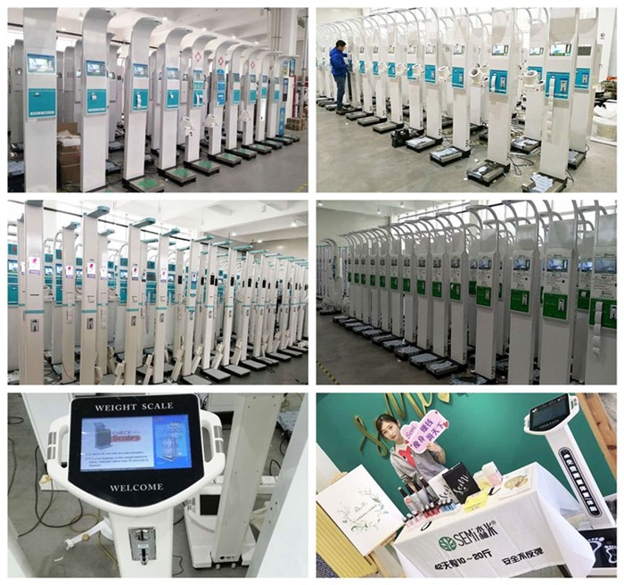 Coin Vending Digital Body Weight Scale With Height Rod , High Print Speed Body Weight Analyzer