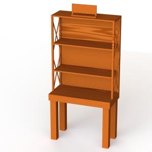 China Oak KD Construction Wooden Retail Display Stands With Shelves wholesale