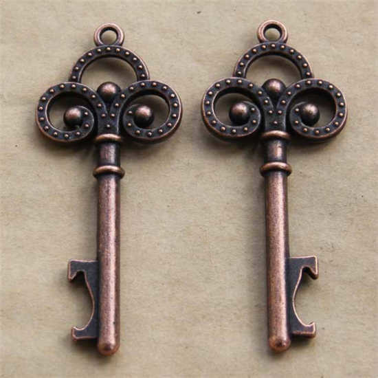 Die Casting Innovative Wedding Favor Antique Key Shape Beer Bottle Opener key Ring, Cheap Promotion Gift