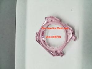 China Pink Sapphire Crystal Watch Case Polished Surface Wear Scratch Resistance wholesale