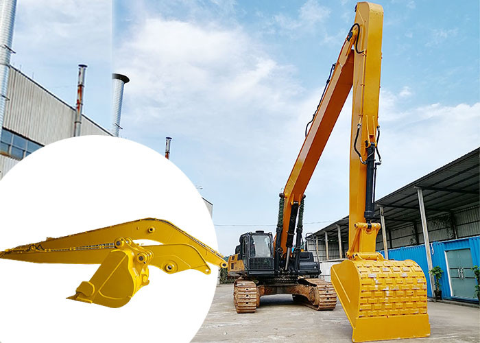 Customized Color Excavator Long Reach Boom 24m For Dredging Or Digging Sand