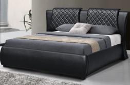 China Multifunction Black PU leather Gas Lift Storage Bed Full Size wholesale