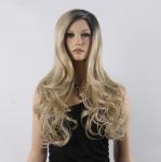 Machine Made Heat Resistant Full Lace Synthetic Wigs No Shedding