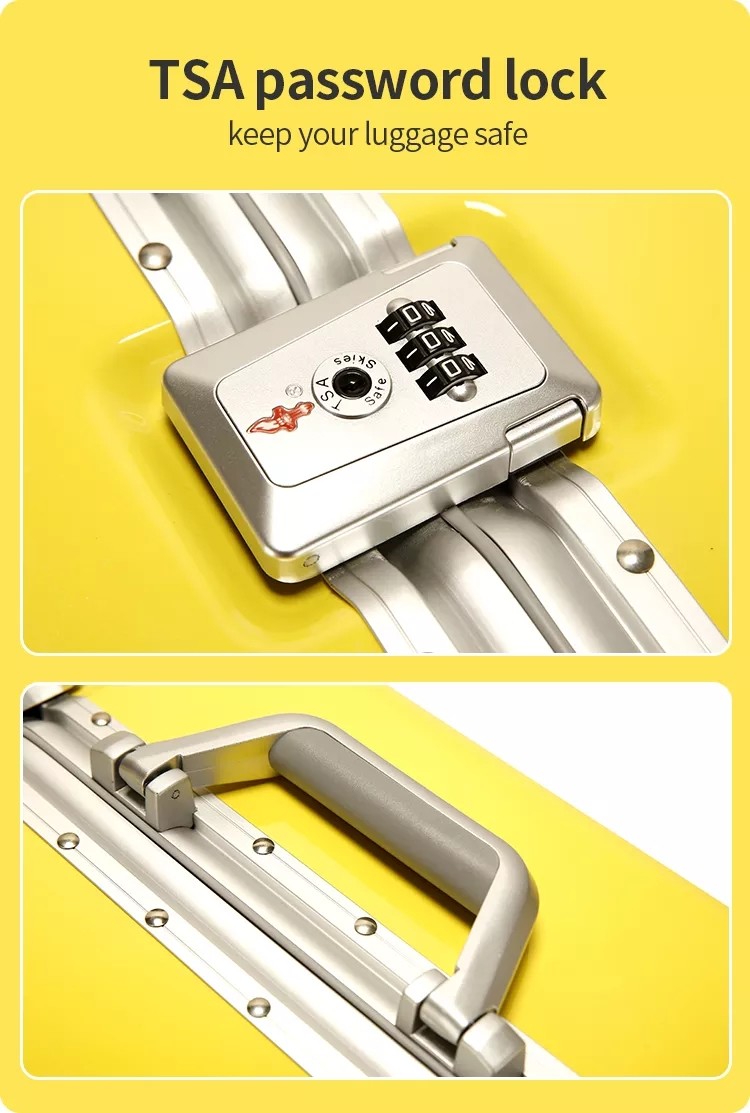 20'' Waterproof Travel Luggage Weight Scale Custom Travelling Hard Trolley Suitcase Handle PC Case