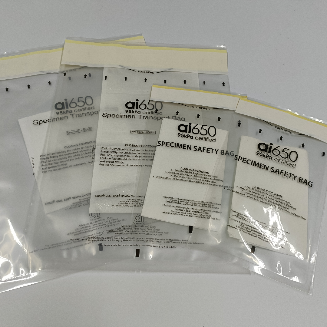 Specimen Lab Bag Medical Sample Bag 3 Layer And 2 Layer Available High Performance Print