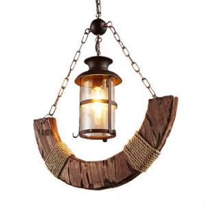 China Industrial Rustiy Vintage Pendant Lamps Wooden Pendant Light Oem Odm Service wholesale