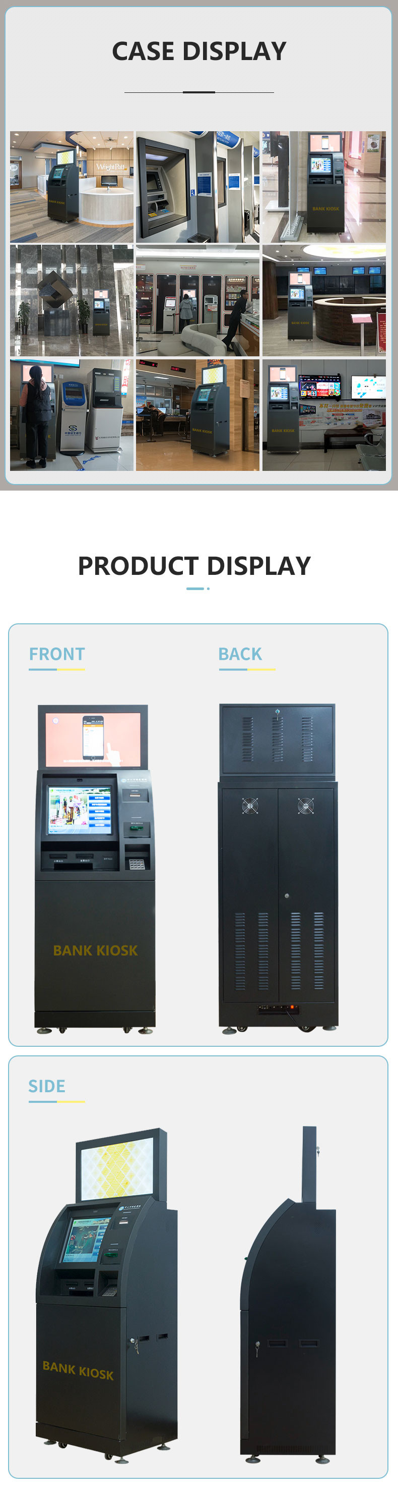 Top quality freestandingpayment kiosk Self Service Kiosk banking terminal for vending