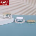 Plastic Cosmetic Cream Jar PMMA Double Wall 30g Flat 15g Cosmetic Jars