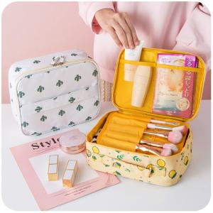 China Zipper Velcro Closure Cute Cartoon Polyester Makeup Organizer Bag wholesale
