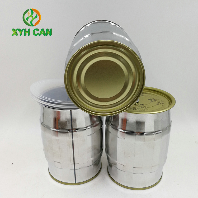 Commercial Empty Coconut Oil Tin Can Round Tin Containers CMYK 4C Printing