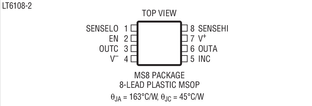 Precision Current Sense Amplifier IC Chips LT6108IDCB-2#TRMPBF