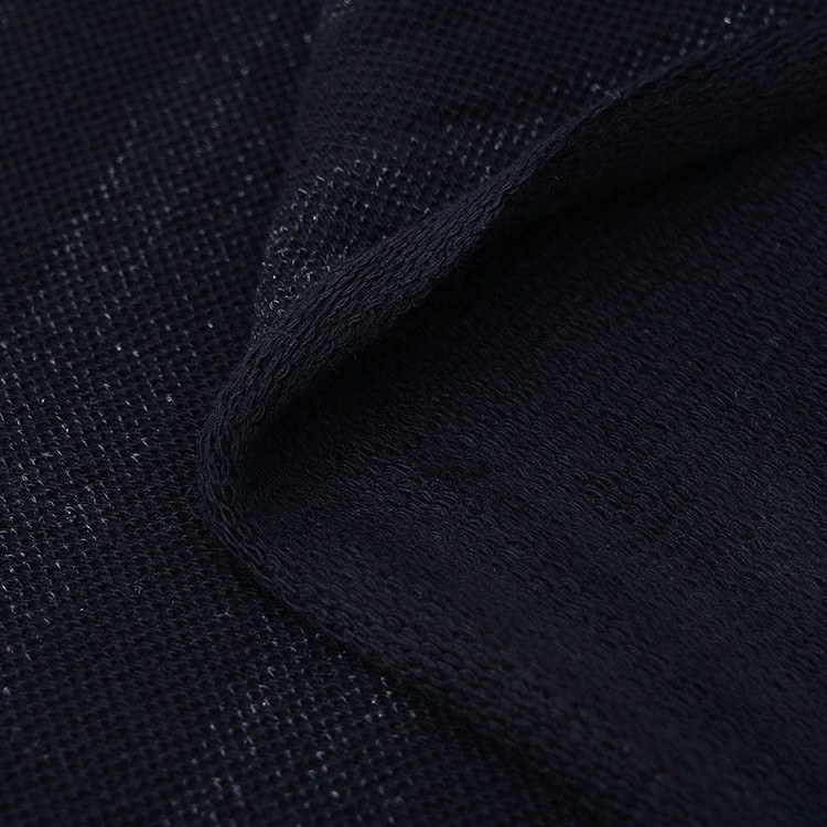 Combing Mercerized Cotton Fabric 21S 330g Stretchy Striped Knit Material