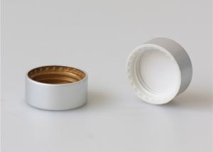 China 33mm Screw Jar Lids , Aluminum Bottle Silver Jar Lids Round Spill Proof wholesale