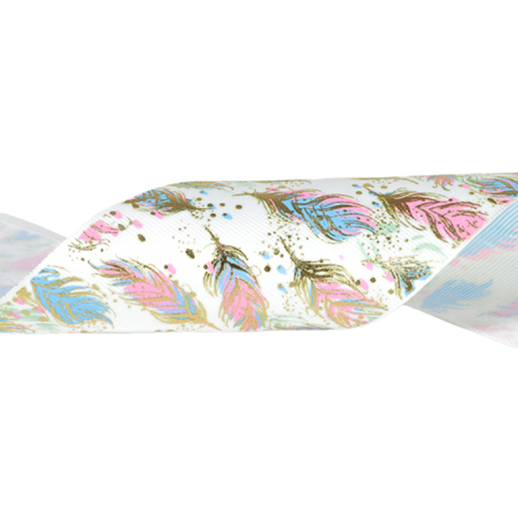 Wholesale Heart Print High Strength Polyester Ribbon 75mm Roll