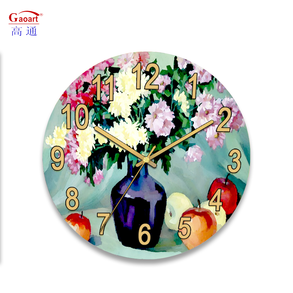 Modern Luxury Sublimation Large Kitchen Decor Home UV Clock with Needle Display Type