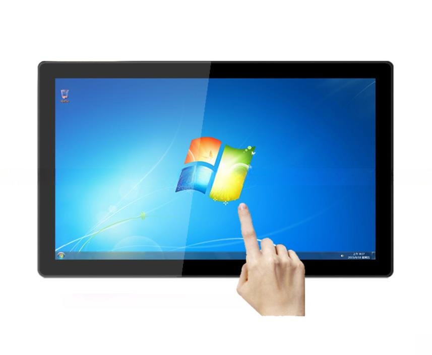 floor stand 24 inch LED interactive self-service terminal advertising display kiosk with mini PC