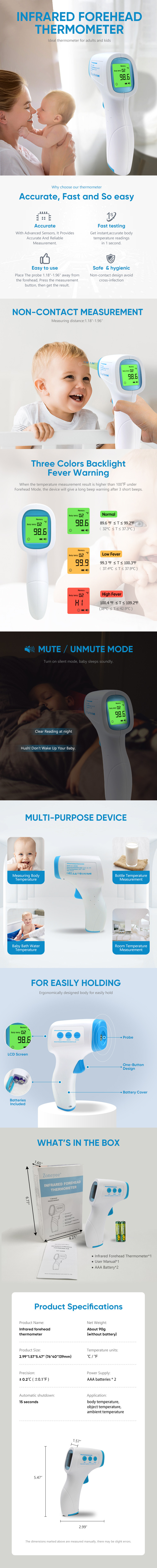 industrial infrared thermometer body temperature flexible digital thermometer low temperature digital thermometer