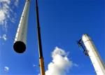 Silver Monopole Transmission Tower , Hot-dip Galvanized Power Monopole