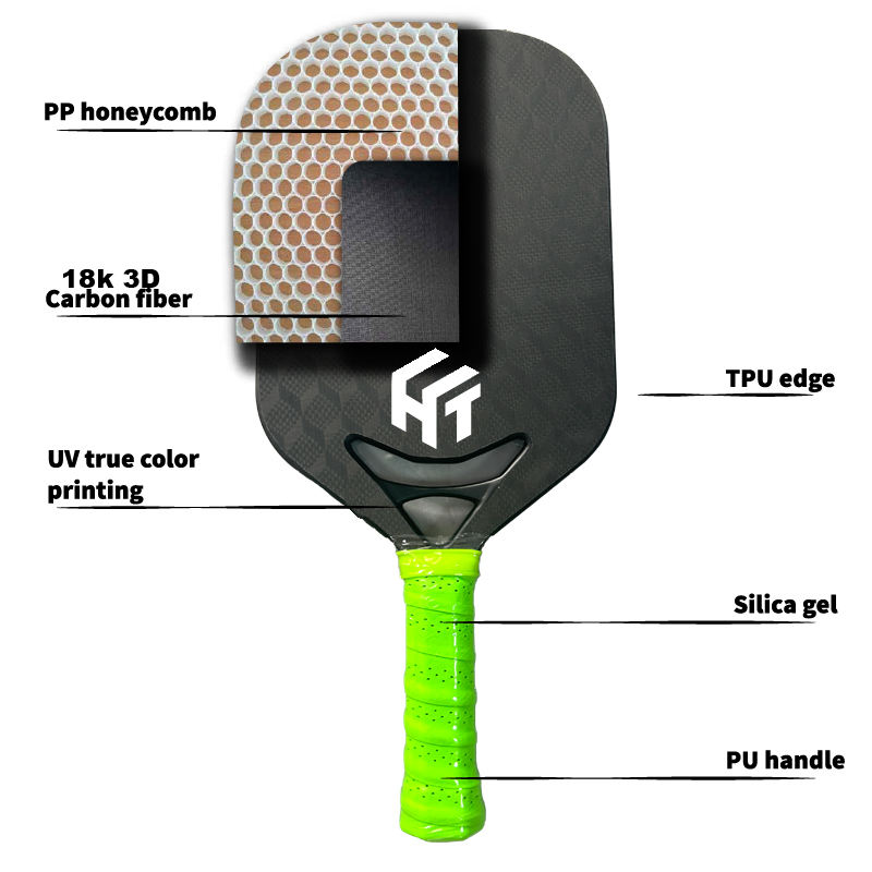 Raw Carbon Fiber Pickleball Paddle Custom Logo For MVP Pickleball Players
