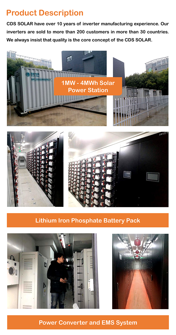 high quality 100kW-350kWh Energy Storage System with solar battery