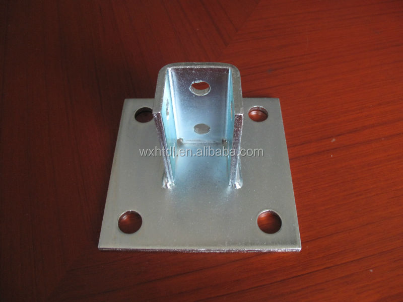 Standard Steel Channel Post Base Accessories C Channel 1-5/8"