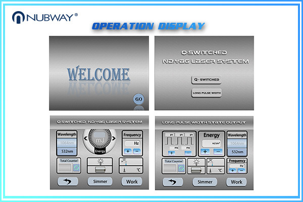 Nubway hottest sale 1064nm 532nm Hot selling q switch laser long pulse nd yag for pigment removal