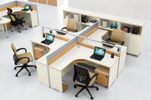 China Anti - Dirty School And Office Furniture Partitions , 6 Person Office Desk wholesale
