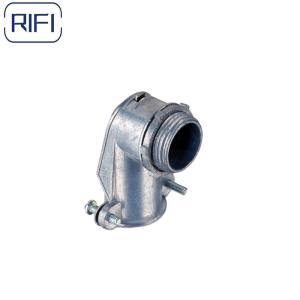 China 2 Inch Industrial Conduit Fittings Zinc Squeeze 90 Degree Connector wholesale