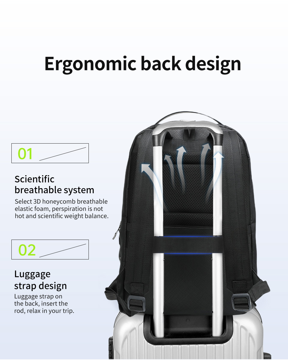 Splashproof Oxford T-B9050 Business Travel Backpacks For Traveling
