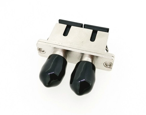 ST Female to SC Female Hybrid Metal Duplex Fiber optic Adapter