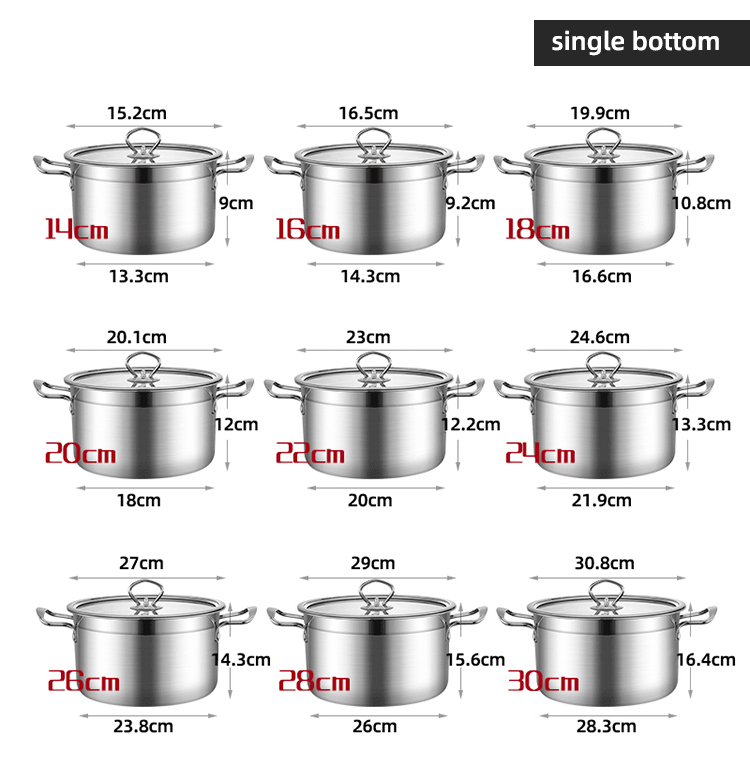 Mirror Polished Stock Pot Induction Soup Pot For Cooking