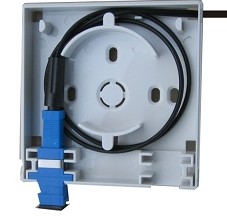 Socket Fiber Optic Termination Box 86×86×27 Mm For FTTH / FTTO / FTTD