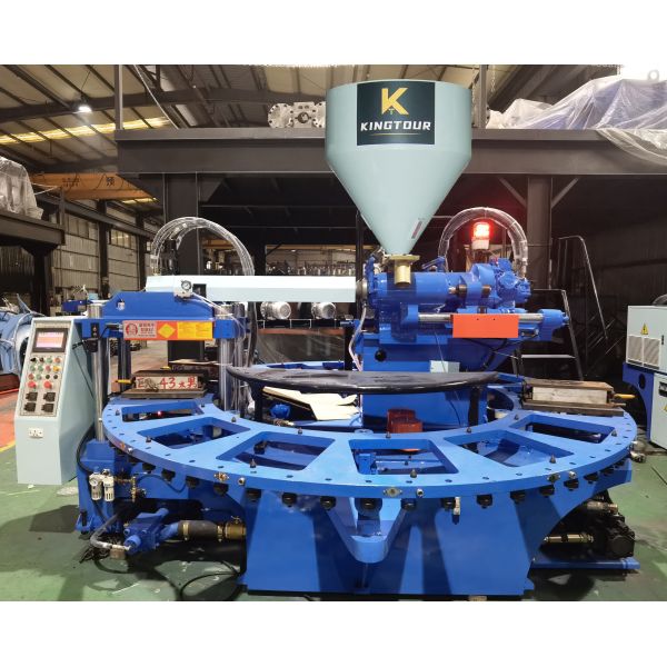 16 Station Slippers Making Machine Rotary PVC Air Blowing Injection Machine 18500W KT-6186