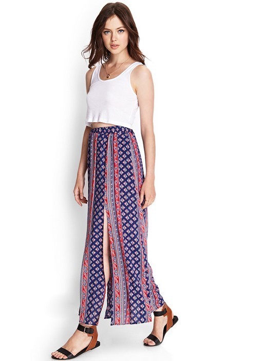 Newest Design Women Floral Print Trousers