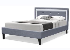 China 150*200cm Fabric Plywood Bed Frame Upholstered Modern Simple wholesale