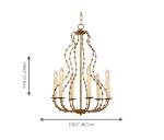 Country Rod iron chandelier lighting (WH-CI-50)