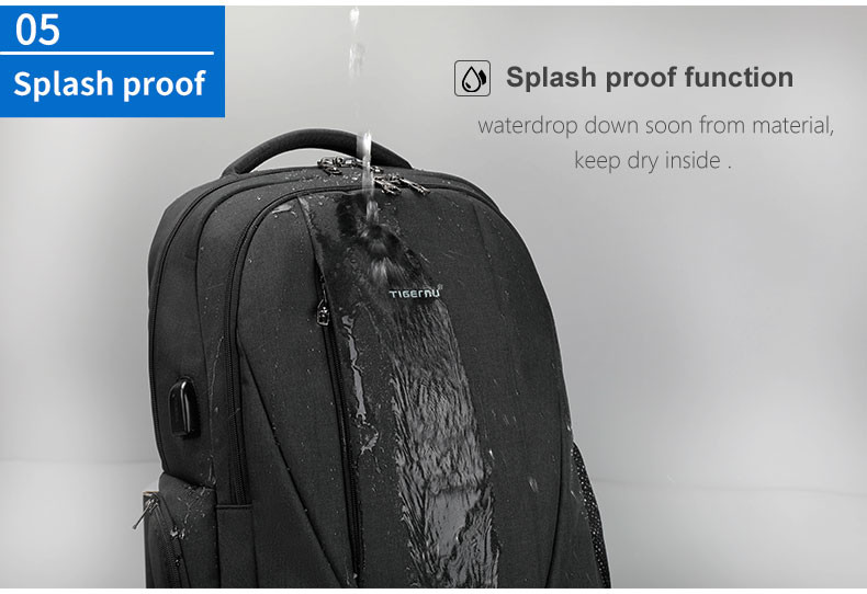 T-B3399 Waterproof Travel Laptop Backpack Anti Theft Lightweight Mochila Men With Usb