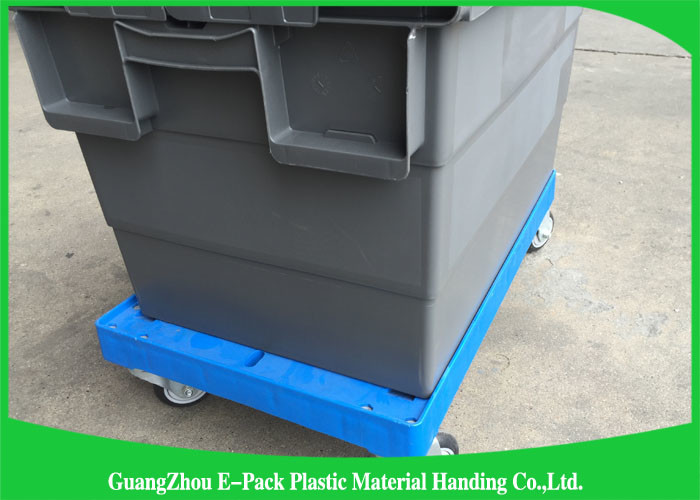 Durable Plastic Storage Bins With Lids / Attached Lid Distribution Containers