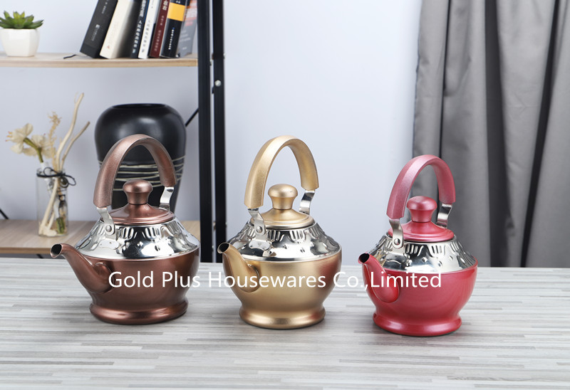 14cm,16cm.18cm High class resturant stainless steel coating available coffee pot stovetop safe water kettle with infuser