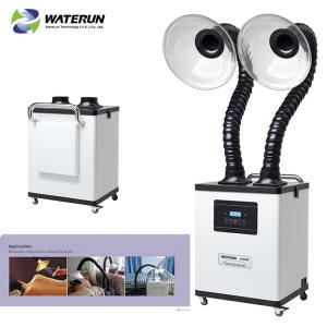China White Digital Display Two Tubes 110v Fume Extractor For Medical Fume And Beauty Fume wholesale