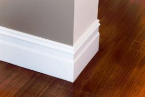 China Wooden Look Foam PVC Trim Board , Vinyl Cabinet Skirting Board wholesale