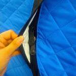 180X180X145CM Cotton Ice Fishing Pop Up Winter Shelter Blue Waterproof Coated