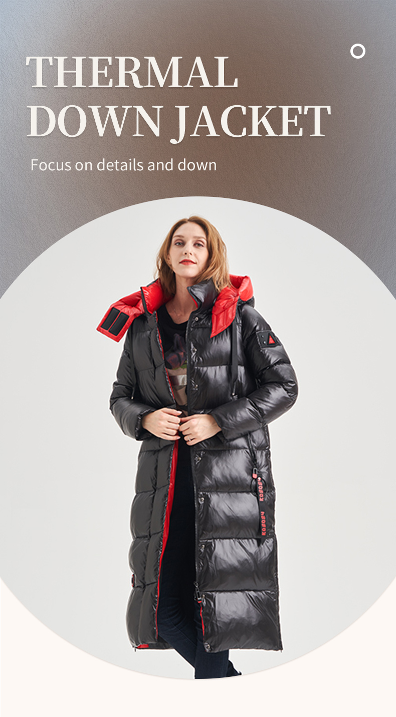 FODARLLOY 2022 winter puffer jacket ladies warm hooded cotton-padded clothes slim long down winter jackets women coats