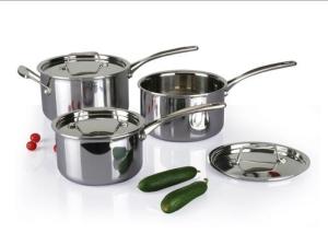 China 3Pcs 3-ply stainless steel cookware set SHCY-3010 wholesale