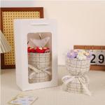 Small Style Knitted Wool Bouquet 8 Puff Flowers Hand-Woven Bouquet Creative