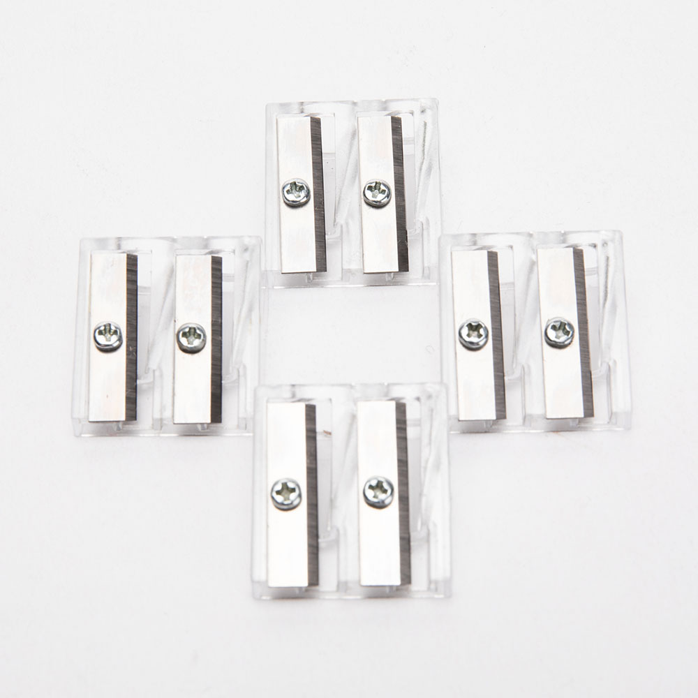 Two Hole transparent Manual Pencil Sharpener 11.4mm