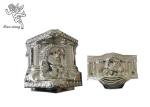 Silver Plastic Coffin Decoratin , Funeral Decorative Parts Of A Casket Christ