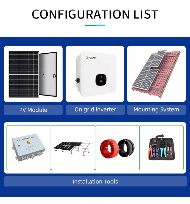 On Grid Solar Panel Power System Ground Mounting 12KW 15KW For Home