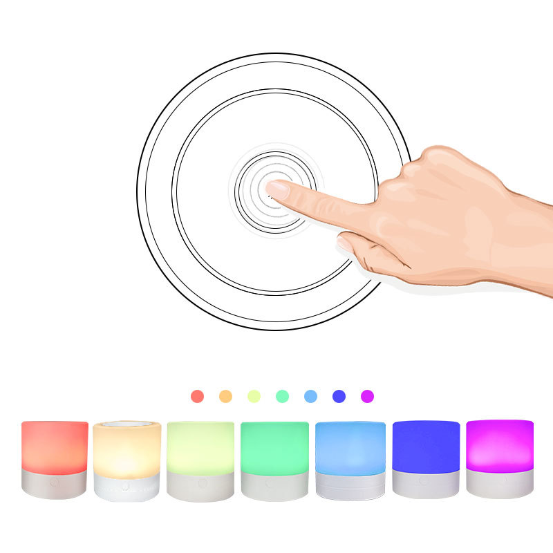 USB Rechargeable 70 Lumens H72mm Touch Sensitive Night Light For Nursing Baby