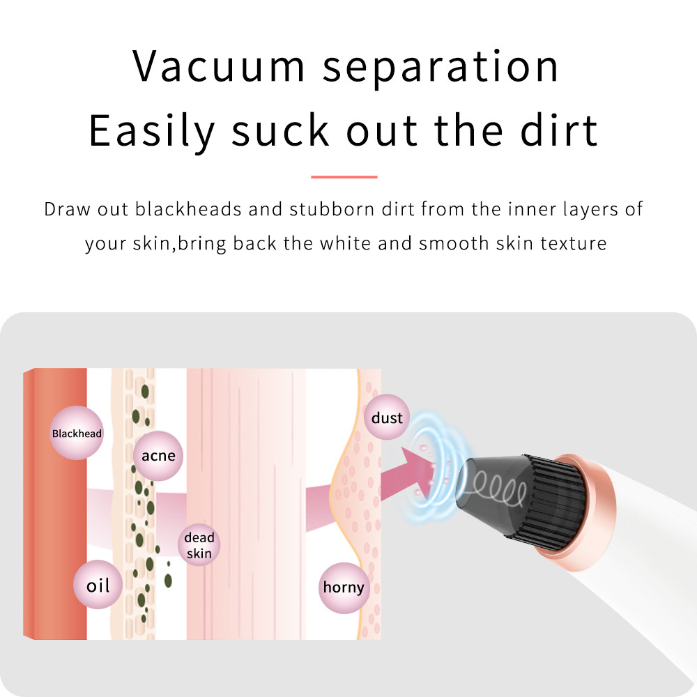 Home Usage Blackhead Remover Machine Rechargeable Face Massager Wrinkle Reducer
